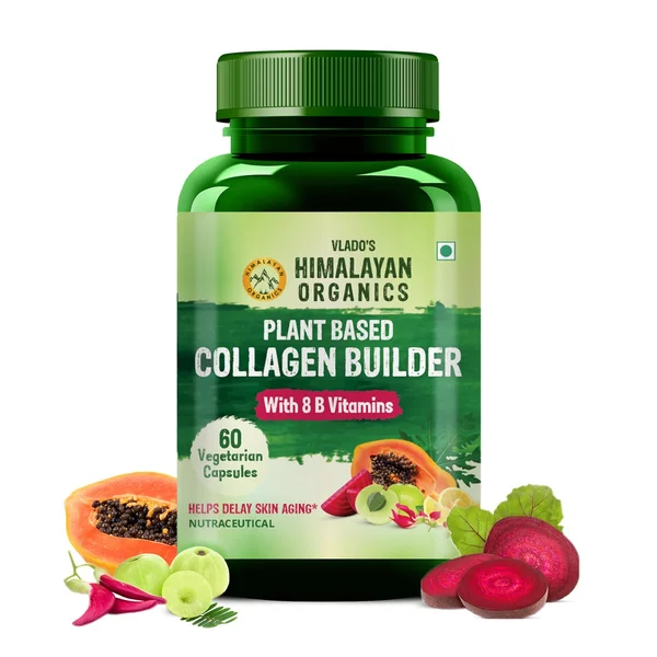 Vlado's Himalayan Organics Plant Based Collagen Builder, 60 Capsules, Pack of 1