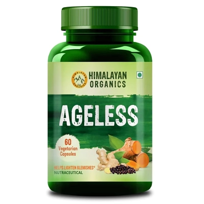 Himalayan Organics Ageless Nutraceutical Supplement for Youthful &amp; Glowing Skin, 60 Capsules, Pack of 1