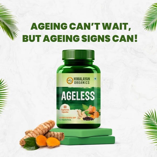 Vlado's Himalayan Organics Ageless Nutraceutical Supplement for Youthful & Glowing Skin, 60 Capsules, Pack of 1 Vlado's Himalayan Organics Ageless Nutraceutical Supplement for Youthful & Glowing Skin, 60 Capsules, Pack of 1