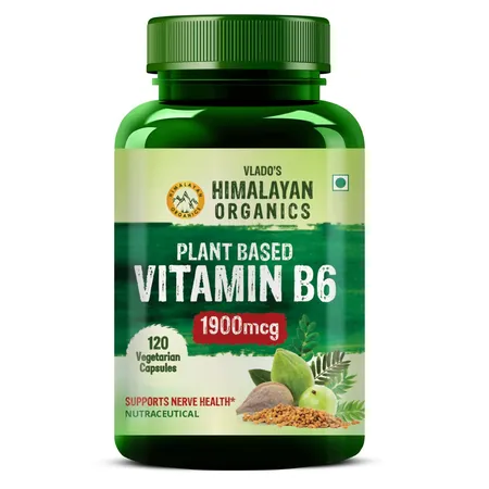 Vlado's Himalayan Organics Plant Based Vitamin B6 1900mcg, 120 Capsules