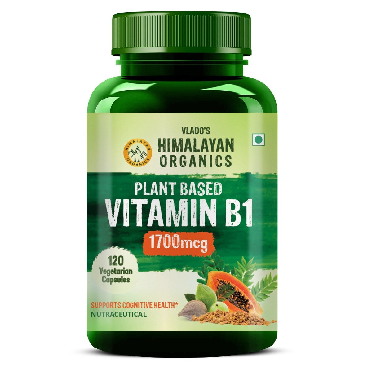 Vlado's Himalayan Organics Plant Based Vitamin B1 1700mcg, 120 Capsules, Pack of 1 Vlado's Himalayan Organics Plant Based Vitamin B1 1700mcg, 120 Capsules, Pack of 1