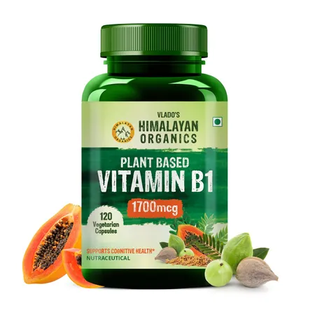 Vlado's Himalayan Organics Plant Based Vitamin B1 1700mcg, 120 Capsules