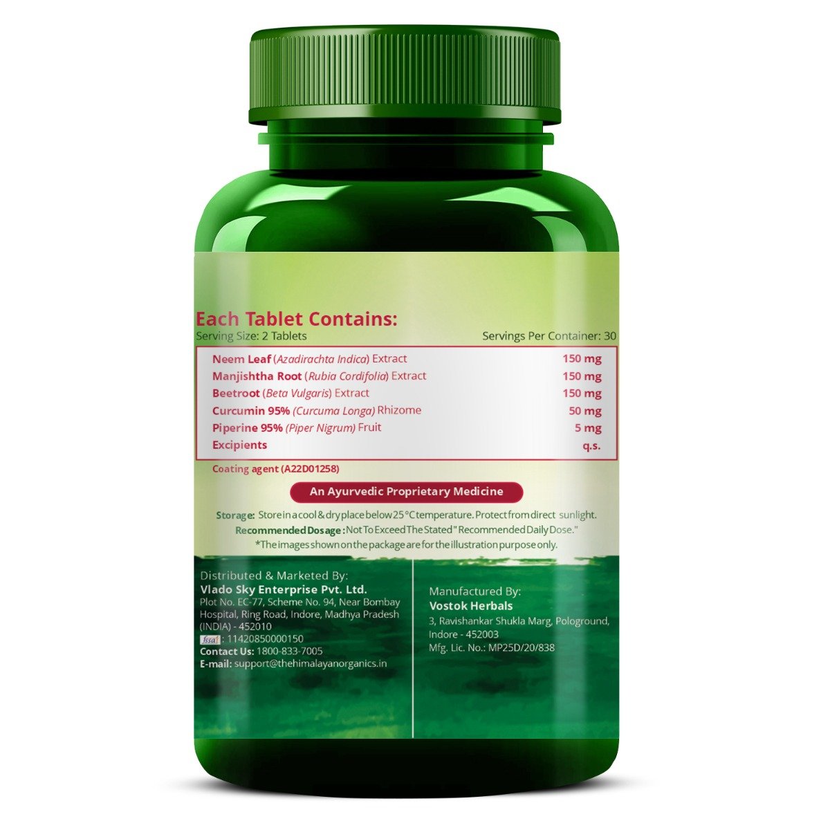 Vlado's Himalayan Organics Plant Based Blood Detox, 60 Tablets, Pack of 1 Vlado's Himalayan Organics Plant Based Blood Detox, 60 Tablets, Pack of 1