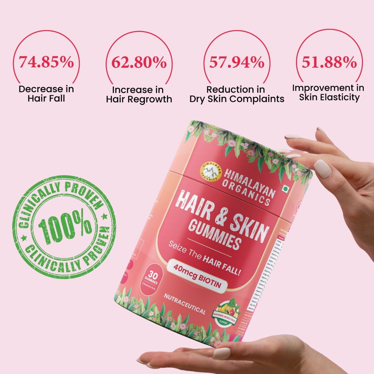 Vlado's Himalayan Organics Hair & Skin Gummies, 30 Gummies, Pack of 1 Vlado's Himalayan Organics Hair & Skin Gummies, 30 Gummies, Pack of 1