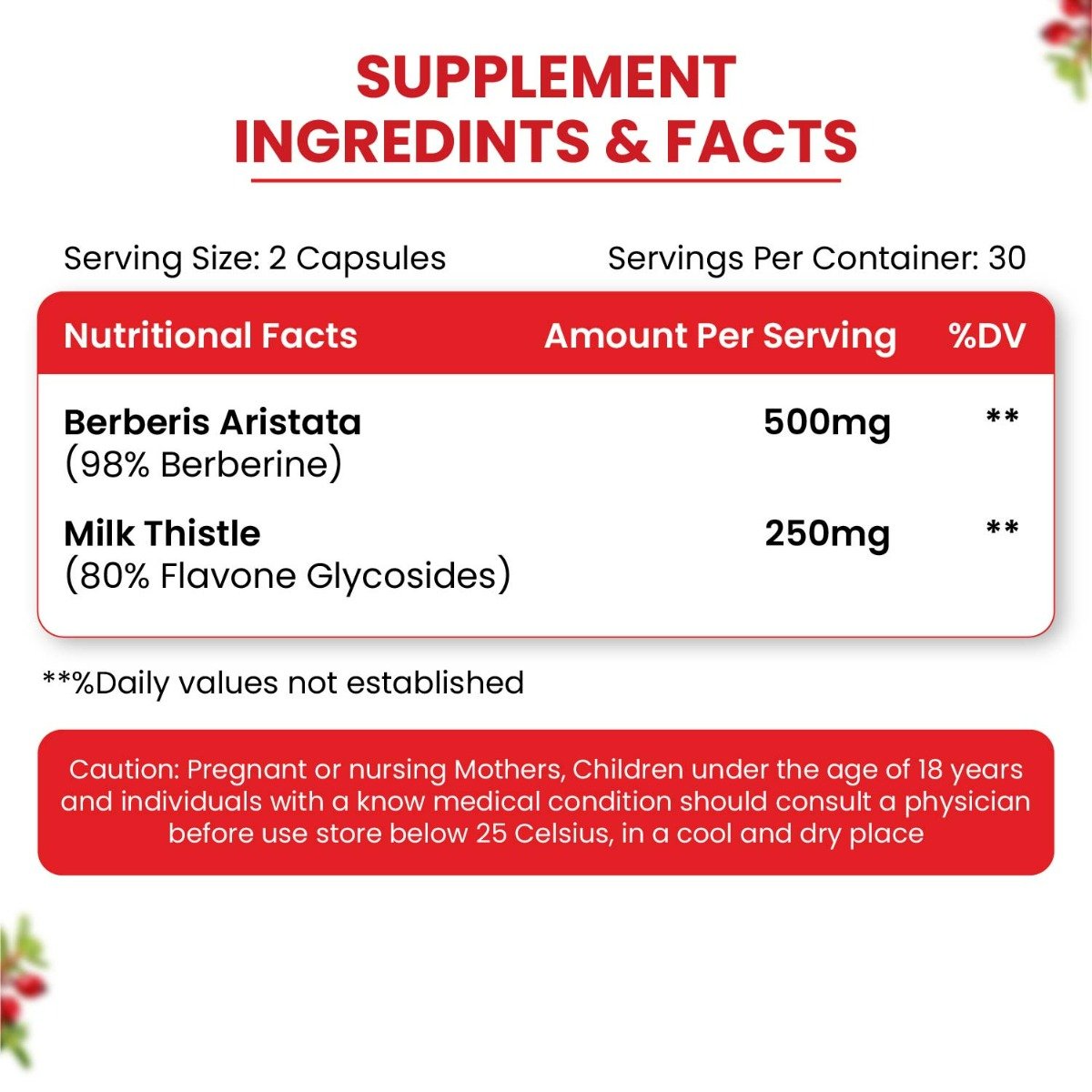 Vlado's Himalayan Organics Berberis Aristata, 60 Capsules, Pack of 1 Vlado's Himalayan Organics Berberis Aristata, 60 Capsules, Pack of 1