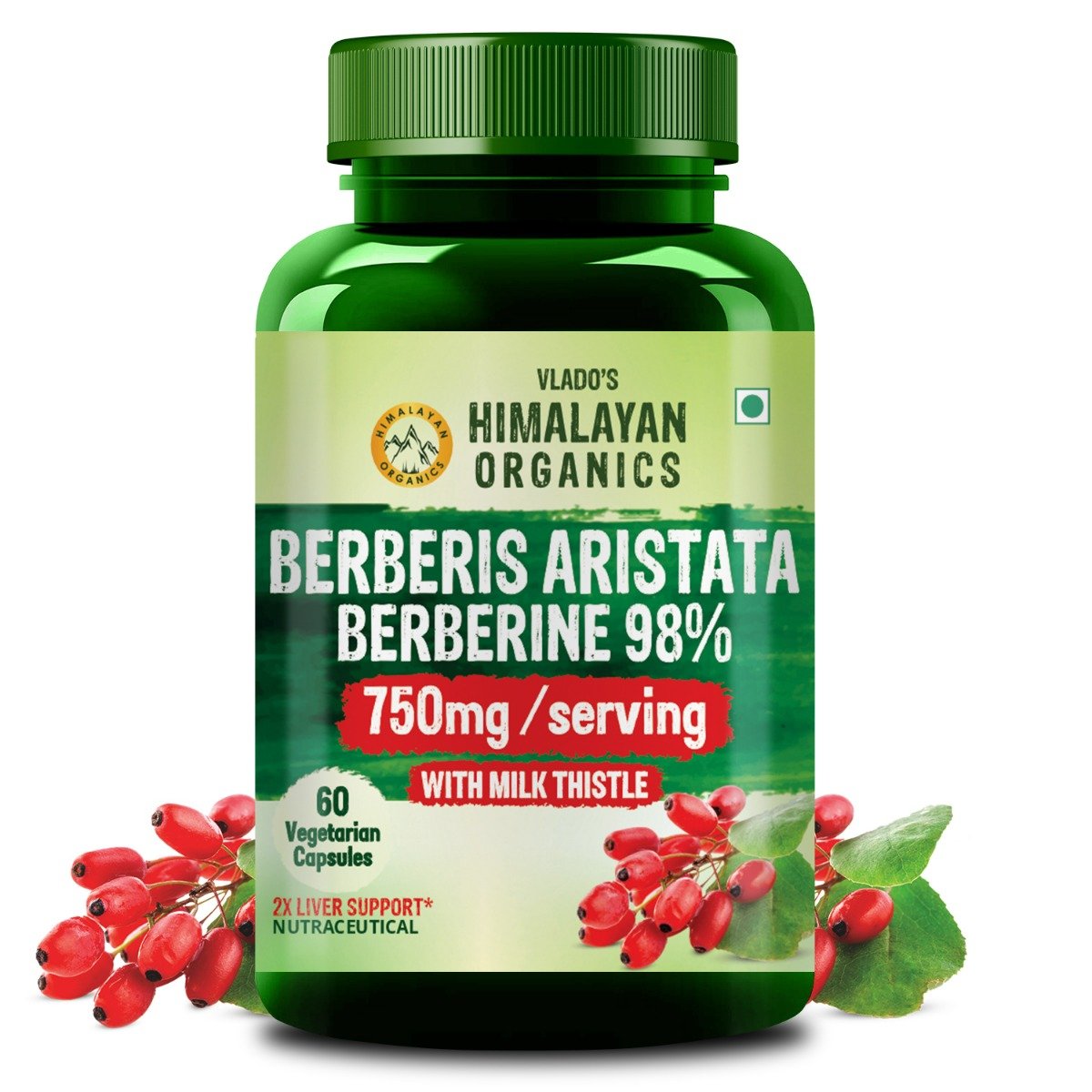 Vlado's Himalayan Organics Berberis Aristata, 60 Capsules, Pack of 1 Vlado's Himalayan Organics Berberis Aristata, 60 Capsules, Pack of 1