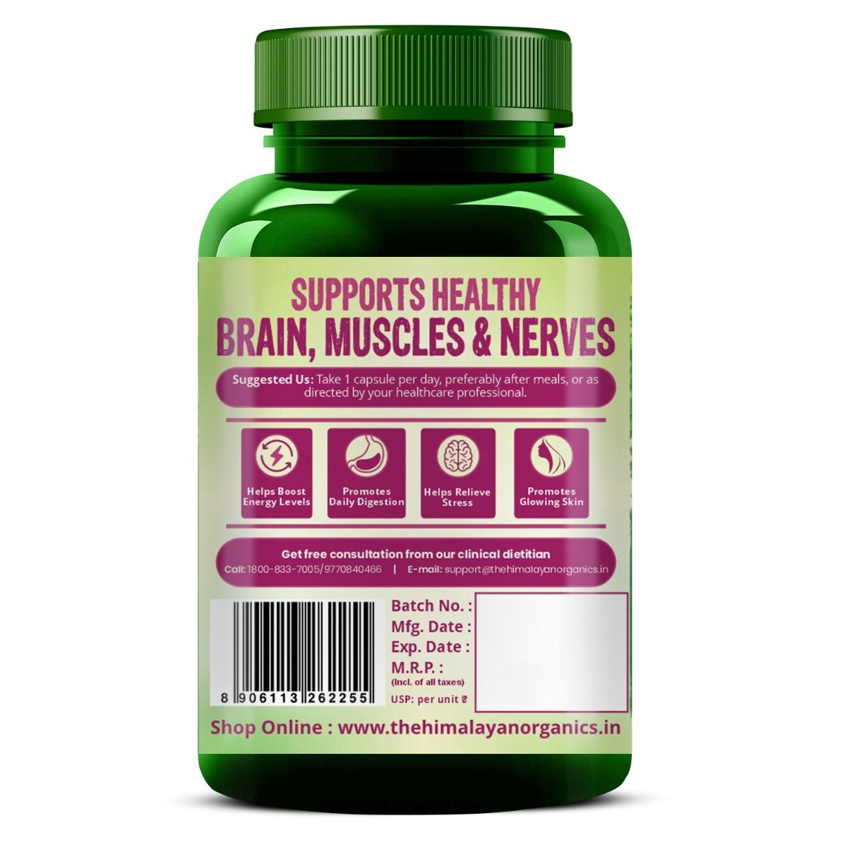 Vlado's Himalayan Organics Plant Based B-Complex, 60 Capsules, Pack of 1 Vlado's Himalayan Organics Plant Based B-Complex, 60 Capsules, Pack of 1