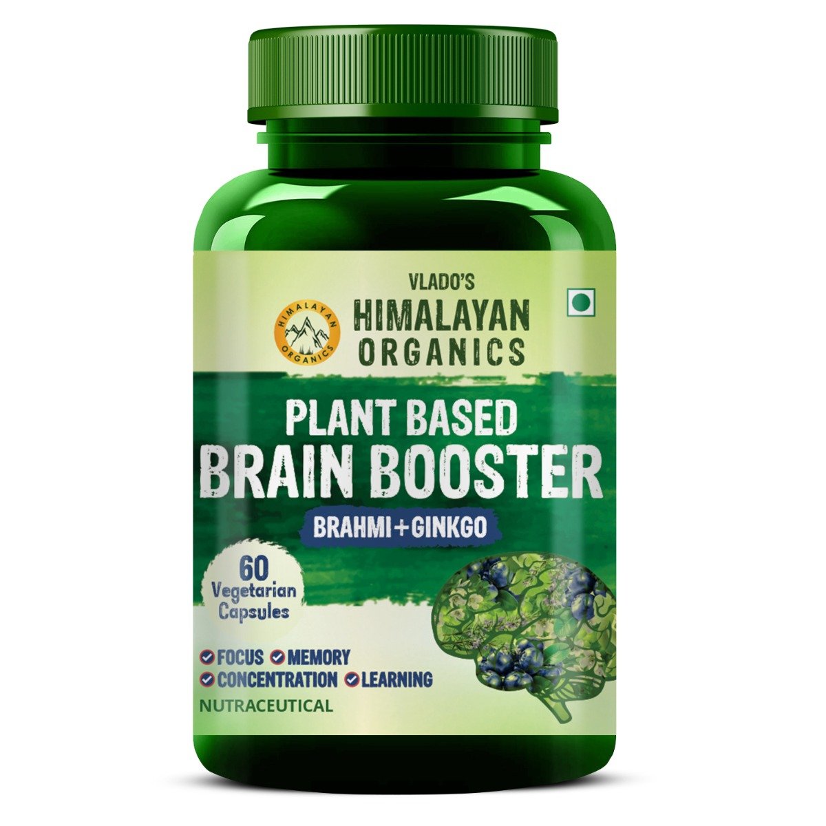 Vlado's Himalayan Organics Plant Based Brain Booster, 60 Capsules, Pack of 1 Vlado's Himalayan Organics Plant Based Brain Booster, 60 Capsules, Pack of 1