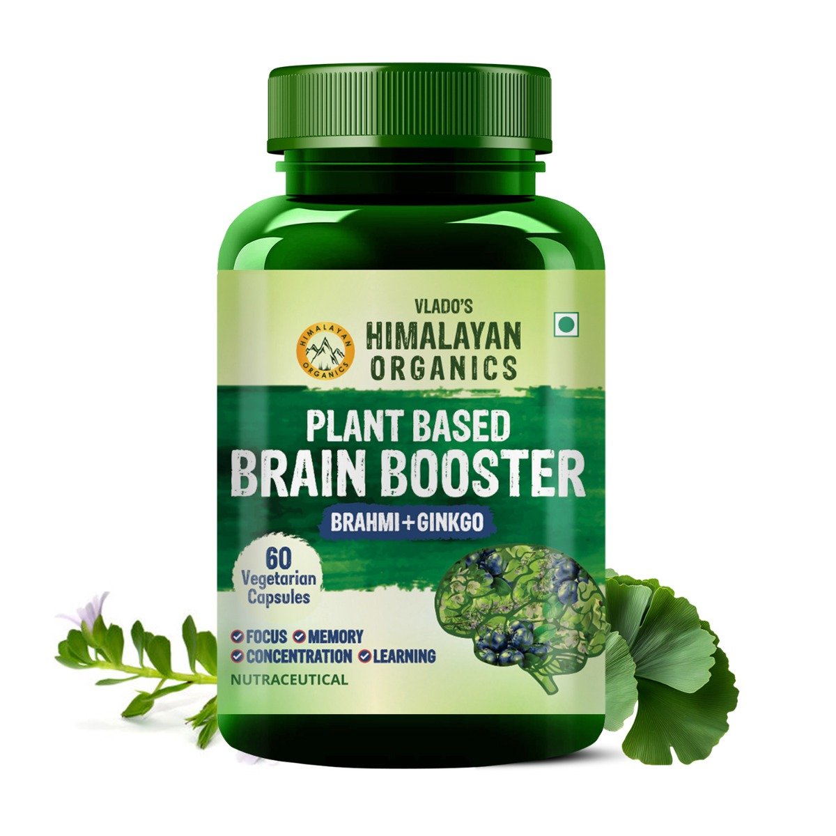 Vlado's Himalayan Organics Plant Based Brain Booster, 60 Capsules, Pack of 1 Vlado's Himalayan Organics Plant Based Brain Booster, 60 Capsules, Pack of 1