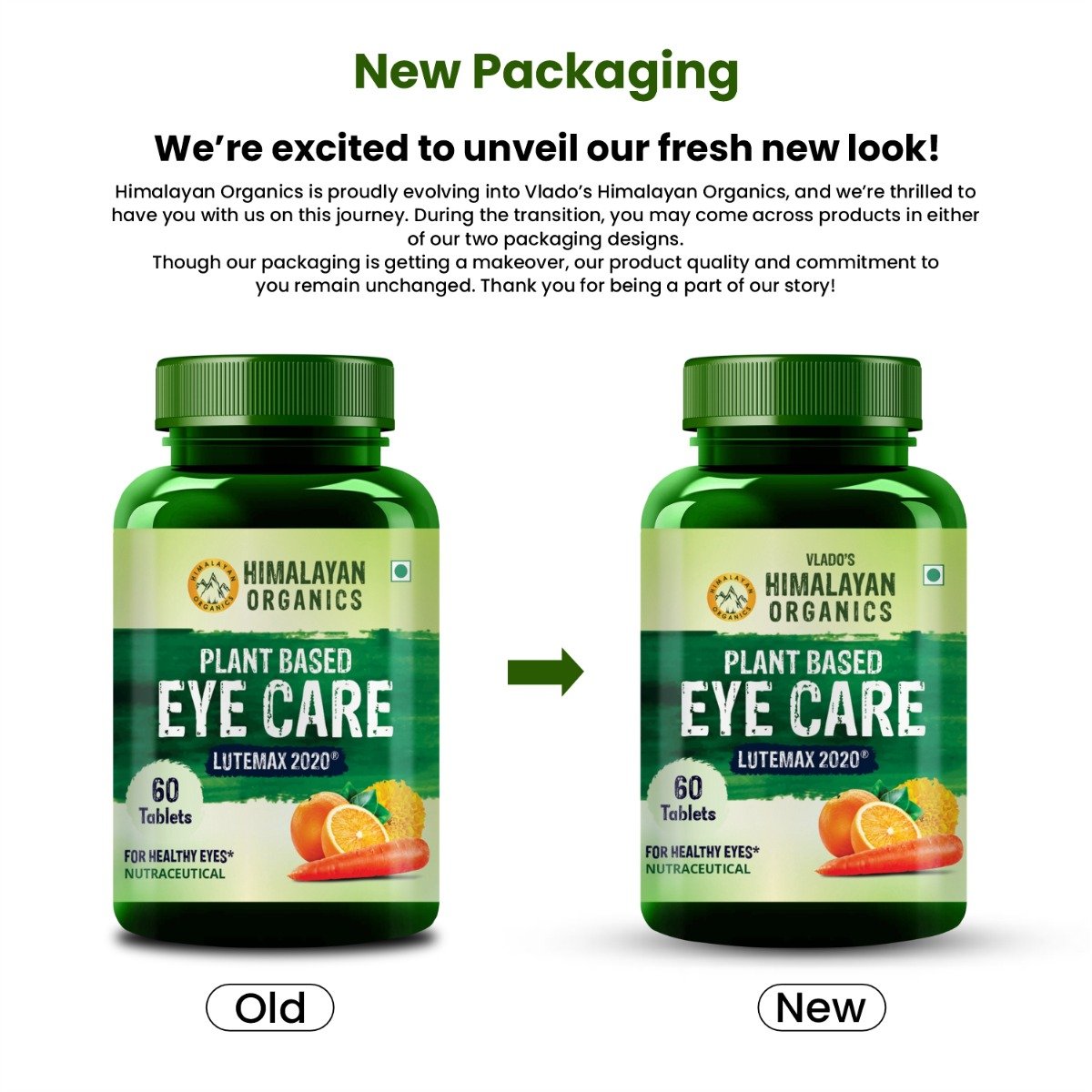 Vlado's Himalayan Organics Plant Based Eye Care Supplement, 60 Tablets, Pack of 1 Vlado's Himalayan Organics Plant Based Eye Care Supplement, 60 Tablets, Pack of 1