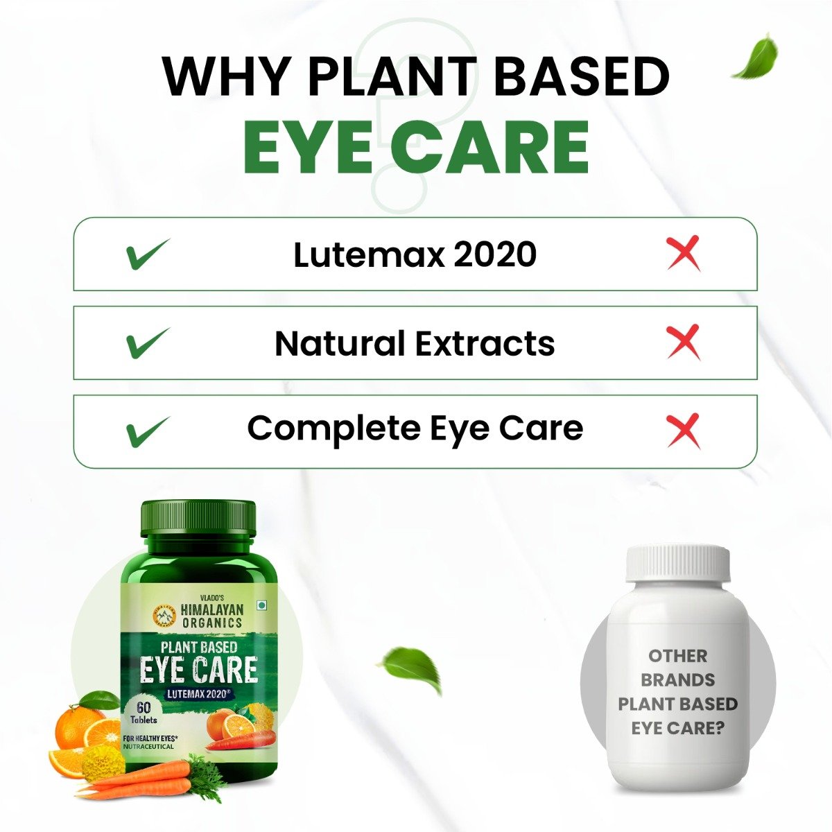 Vlado's Himalayan Organics Plant Based Eye Care Supplement, 60 Tablets, Pack of 1 Vlado's Himalayan Organics Plant Based Eye Care Supplement, 60 Tablets, Pack of 1