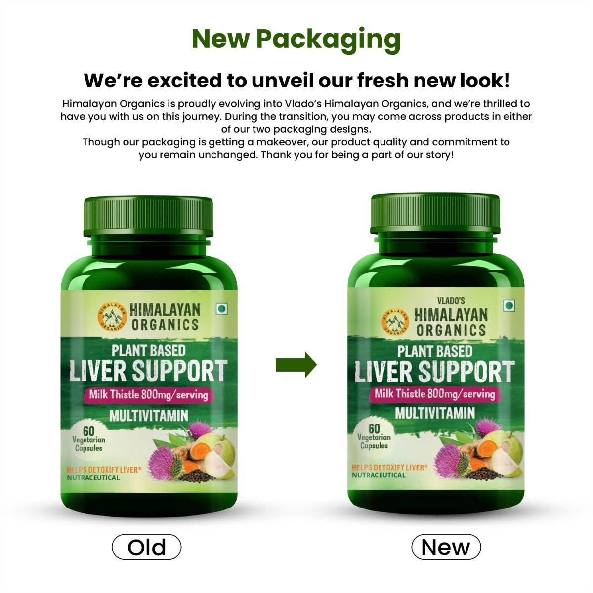 Vlado's Himalayan Organics Plant Based Liver Support + Milk Thistle, 60 Capsules, Pack of 1 Vlado's Himalayan Organics Plant Based Liver Support + Milk Thistle, 60 Capsules, Pack of 1