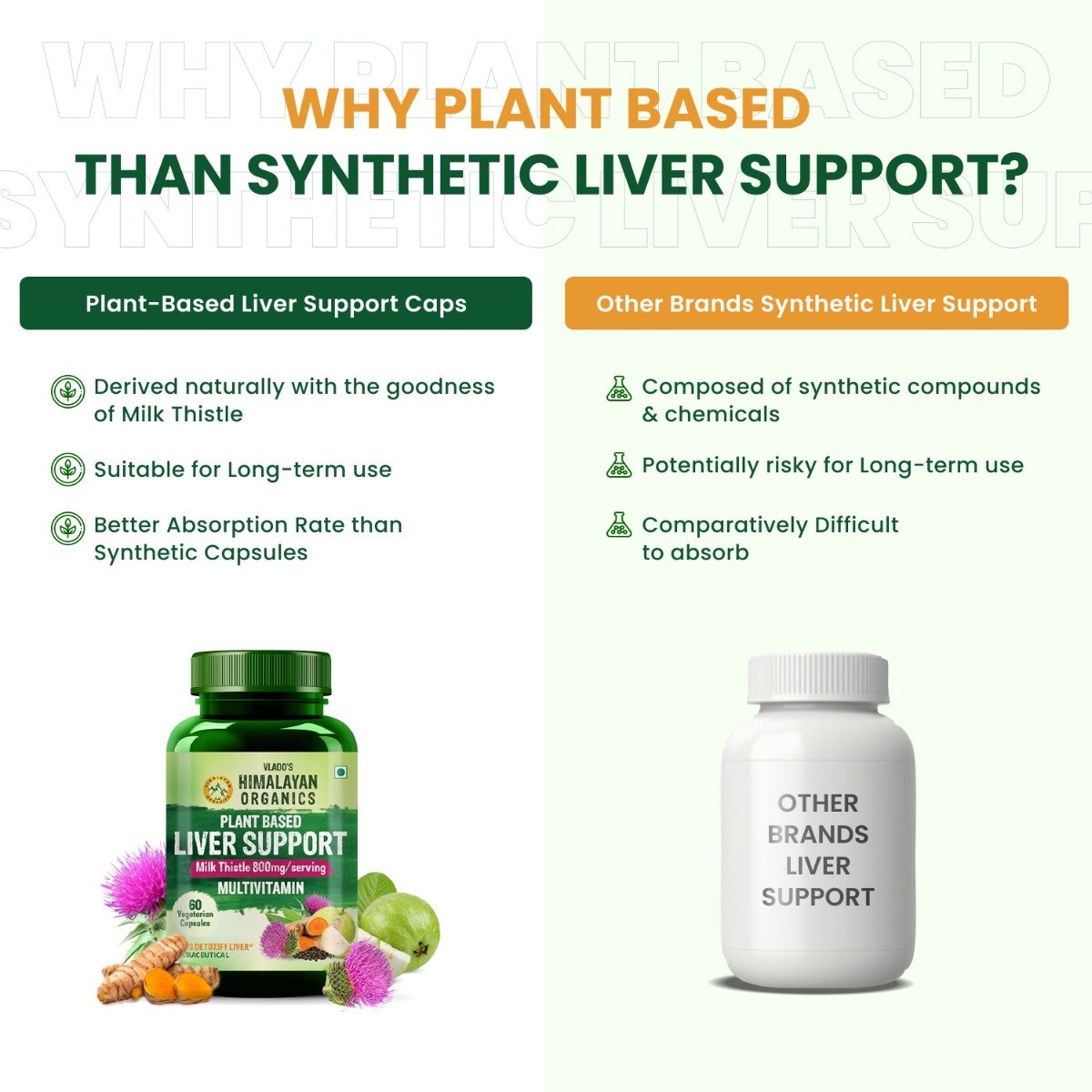 Vlado's Himalayan Organics Plant Based Liver Support + Milk Thistle, 60 Capsules, Pack of 1 Vlado's Himalayan Organics Plant Based Liver Support + Milk Thistle, 60 Capsules, Pack of 1