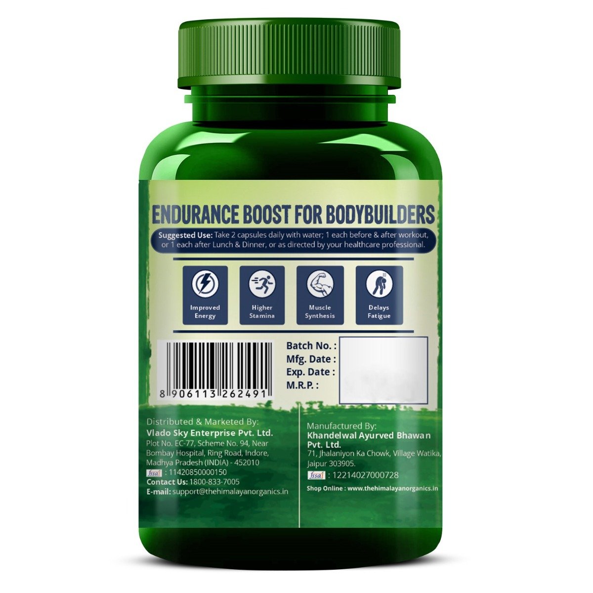 Vlado's Himalayan Organics Nitric Oxide 1400mg Supplement with L-Arginine HCI, 60 Capsules, Pack of 1 Vlado's Himalayan Organics Nitric Oxide 1400mg Supplement with L-Arginine HCI, 60 Capsules, Pack of 1