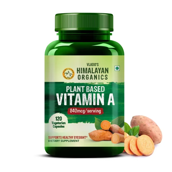 Vlado's Himalayan Organics Plant Based Vitamin A 840mcg, 120 Capsules