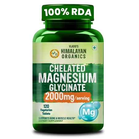 Vlado's Himalayan Organics Highly Absorbable Magnesium Glycinate 600mg, 120 Capsules