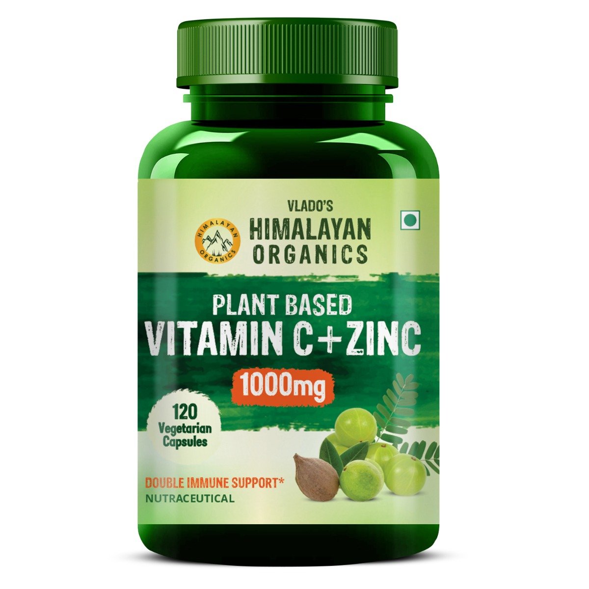 Vlado's Himalayan Organics Plant Based Vitamin C + Zinc, 120 Capsules, Pack of 1 Vlado's Himalayan Organics Plant Based Vitamin C + Zinc, 120 Capsules, Pack of 1