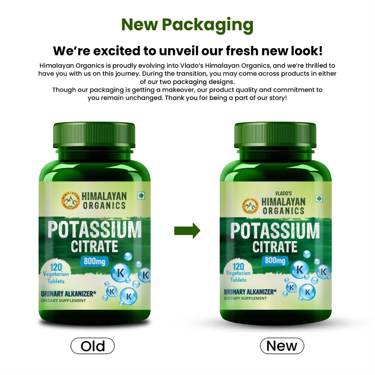 Vlado's Himalayan Organics Potassium Citrate 800mg, 120 Tablets, Pack of 1 Vlado's Himalayan Organics Potassium Citrate 800mg, 120 Tablets, Pack of 1