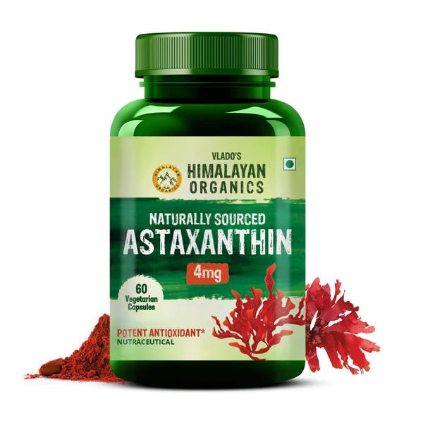 Vlado's Himalayan Organics Naturally Sourced Astaxanthin 4mg, 60 Capsules