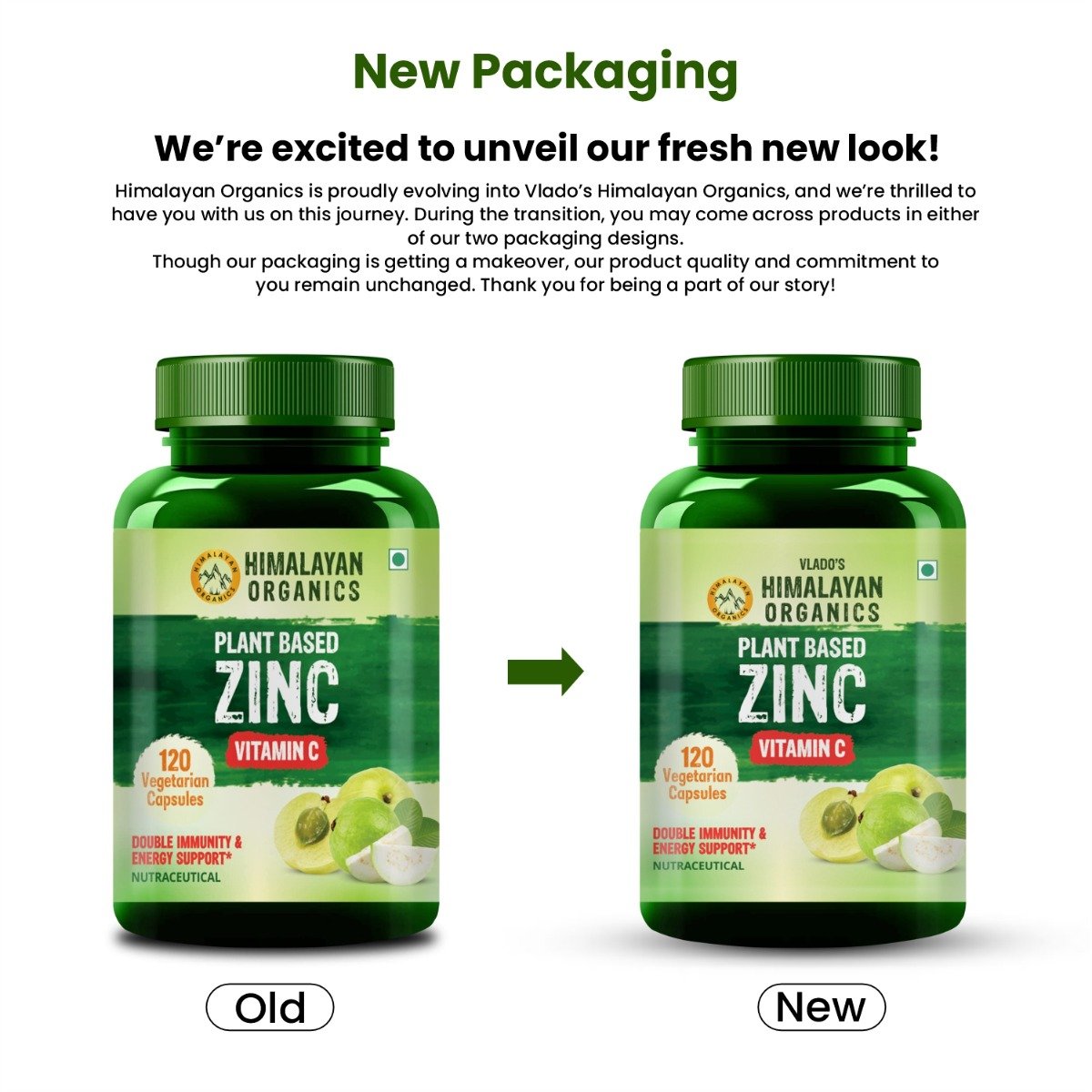 Vlado's Himalayan Organics Plant Based Zinc with Vitamin C, 120 Capsules, Pack of 1 Vlado's Himalayan Organics Plant Based Zinc with Vitamin C, 120 Capsules, Pack of 1