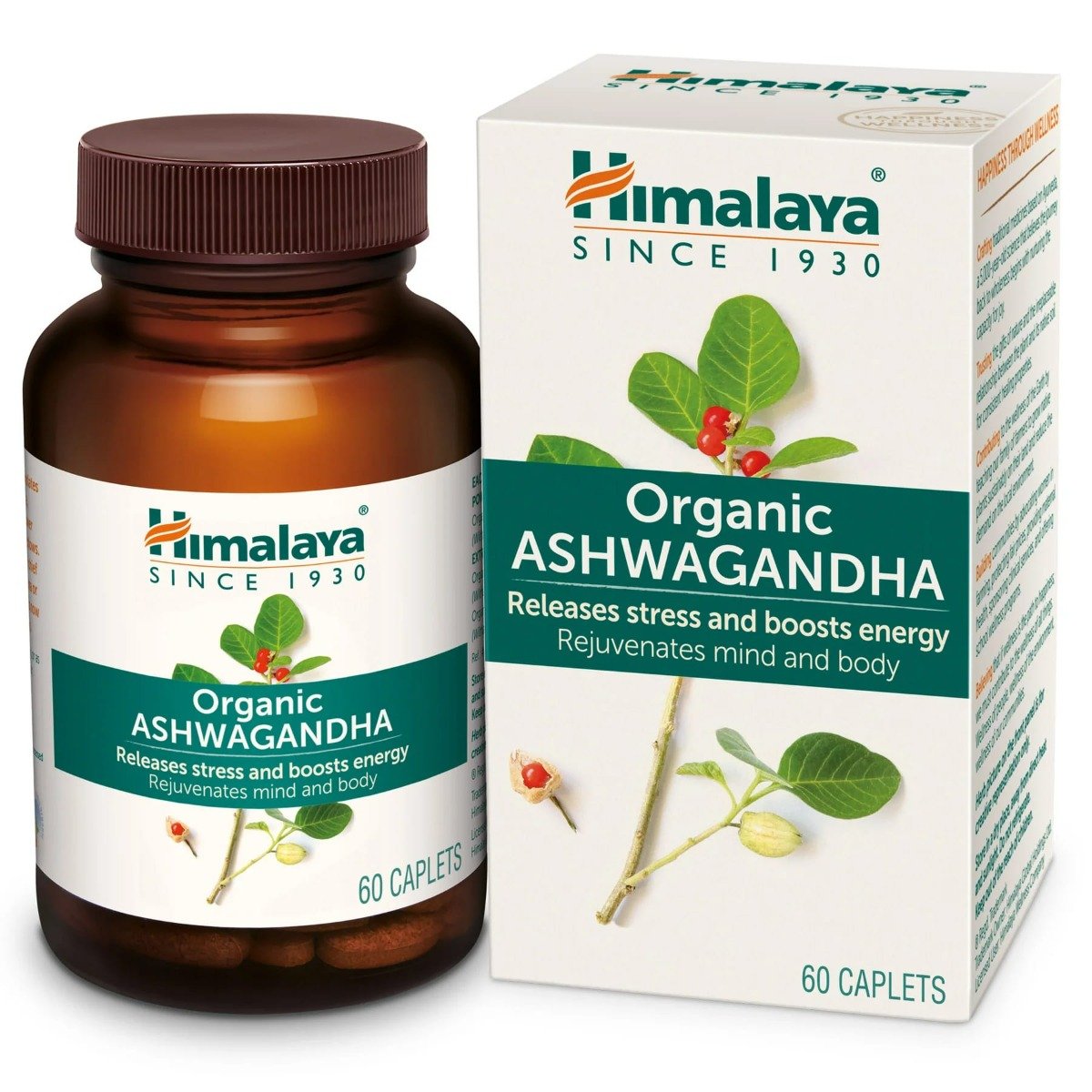 Himalaya Organic Ashwagandha, 60 Caplets, Pack of 1 Himalaya Organic Ashwagandha, 60 Caplets, Pack of 1