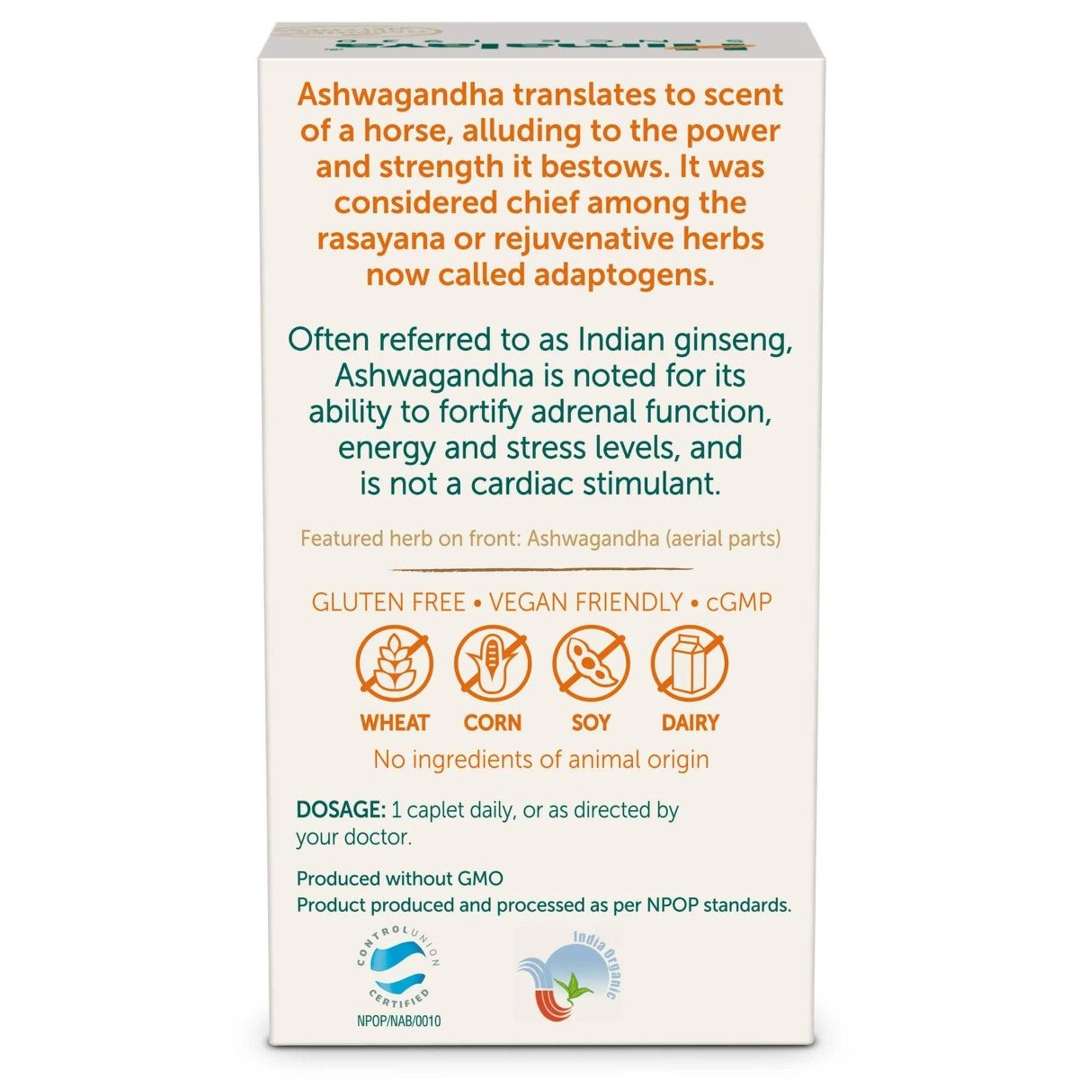 Himalaya Organic Ashwagandha, 60 Caplets, Pack of 1 Himalaya Organic Ashwagandha, 60 Caplets, Pack of 1