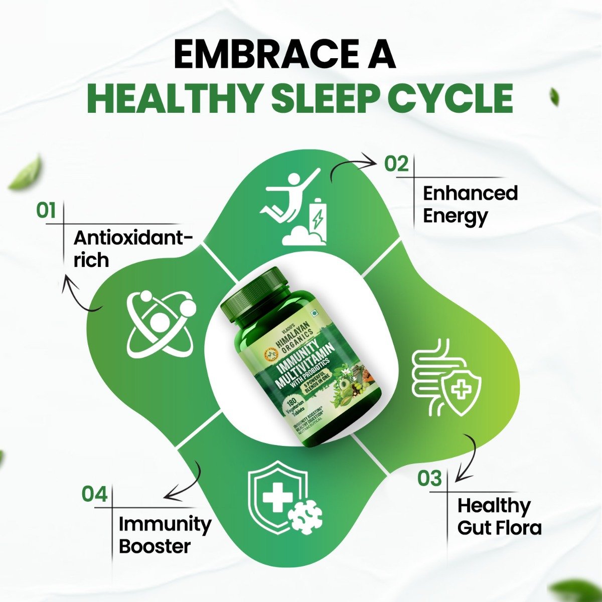 Vlado's Himalayan Organics Immunity Multivitamin with Probiotics, 180 Tablets, Pack of 1 Vlado's Himalayan Organics Immunity Multivitamin with Probiotics, 180 Tablets, Pack of 1