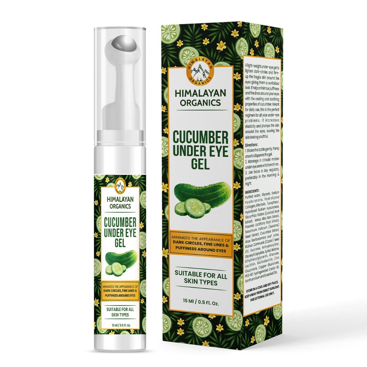 Himalayan Organics Cucumber Under Eye Gel, 15 ml, Pack of 1 Himalayan Organics Cucumber Under Eye Gel, 15 ml, Pack of 1