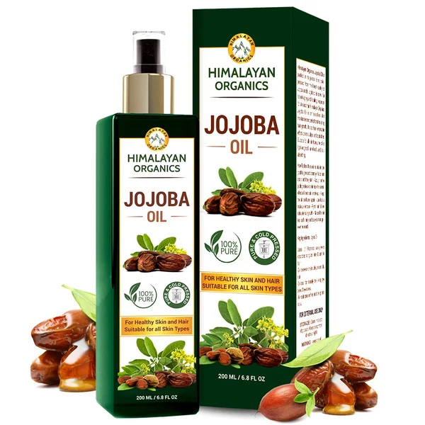 Himalayan Organics Cold Press Virgin Jojoba Oil for Skin &amp; Hair, 200 ml, Pack of 1