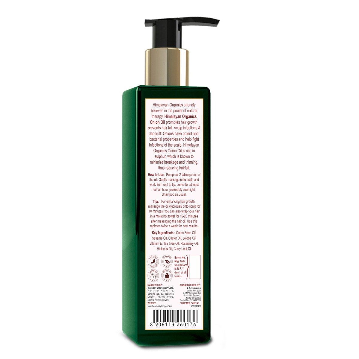 Himalayan Organics Onion Hair Oil, 250 ml, Pack of 1 Himalayan Organics Onion Hair Oil, 250 ml, Pack of 1