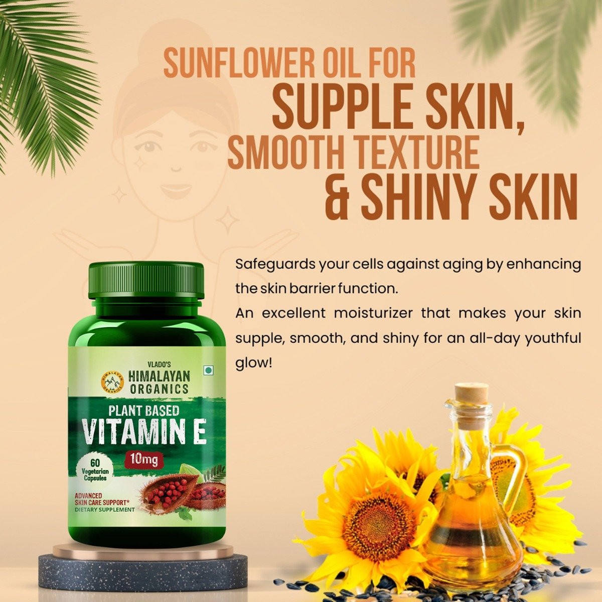 Vlado's Himalayan Organics Plant Based Vitamin E, 60 Capsules, Pack of 1 Vlado's Himalayan Organics Plant Based Vitamin E, 60 Capsules, Pack of 1