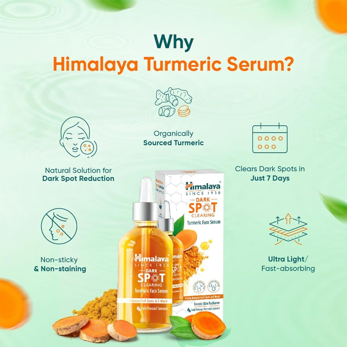 Himalaya Dark Spot Clearing Turmeric Face Serum, 30 ml, Pack of 1 Himalaya Dark Spot Clearing Turmeric Face Serum, 30 ml, Pack of 1