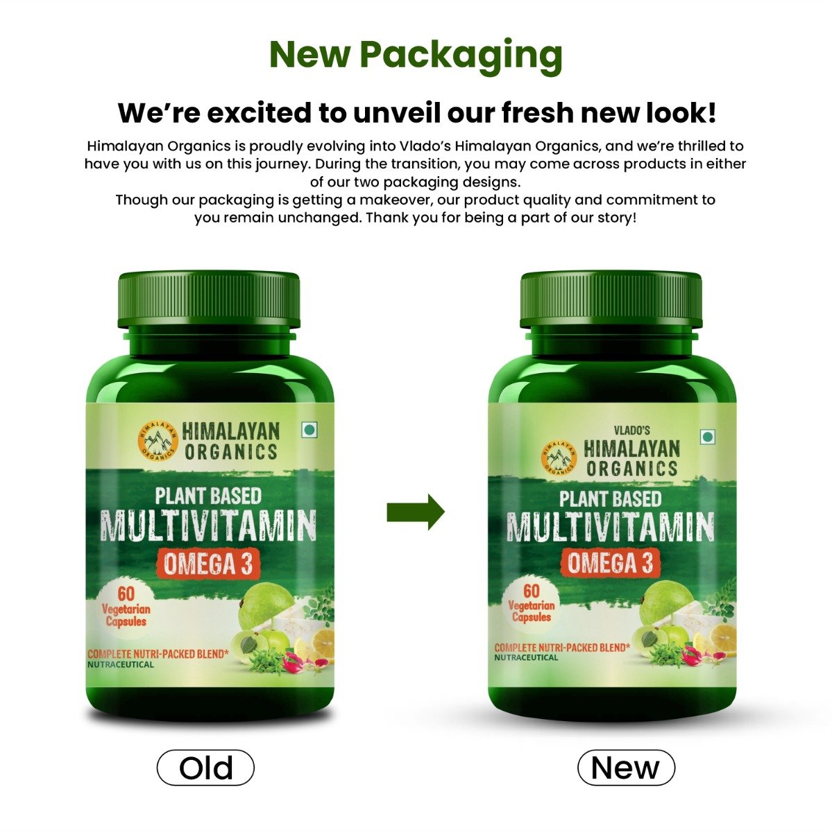 Vlado's Himalayan Organics Plant Based Multivitamin Omega 3, 60 Capsules, Pack of 1 Vlado's Himalayan Organics Plant Based Multivitamin Omega 3, 60 Capsules, Pack of 1