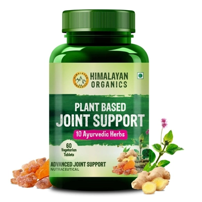 Himalayan Organics Plant Based Joint Support with 10 Ayurvedic Herbs, 60 Capsules, Pack of 1