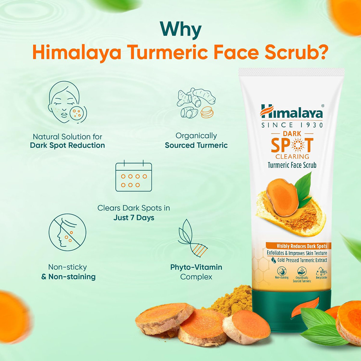 Himalaya Dark Spot Turmeric Face Scrub, 50 gm, Pack of 1 Himalaya Dark Spot Turmeric Face Scrub, 50 gm, Pack of 1