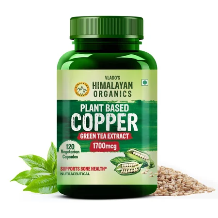 Vlado's Himalayan Organics Plant Based Copper 1700mcg, 120 Veg Capsules