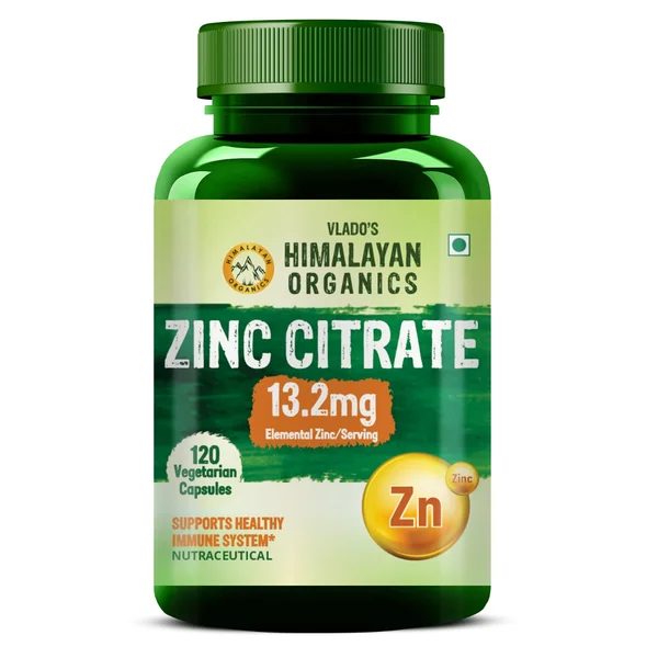Vlado's Himalayan Organics Zinc Citrate 13.2mg, 120 Veg Capsules