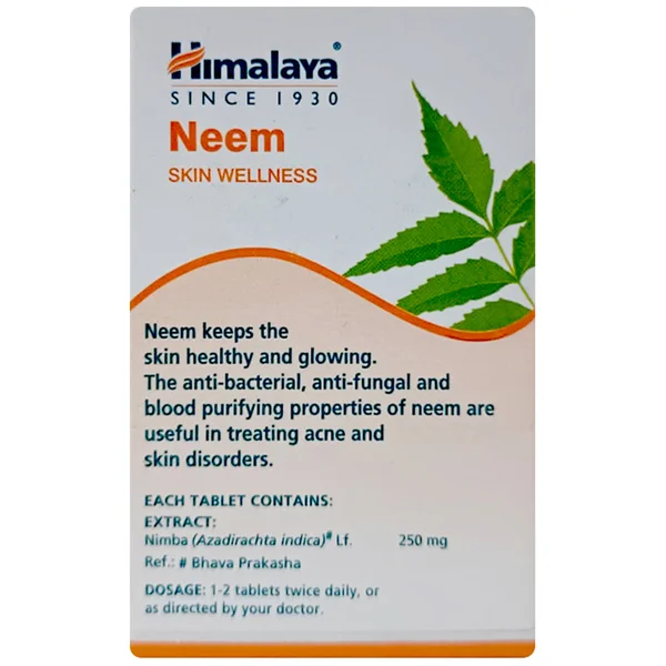 Himalaya Neem Skin Wellness, 60 Tablets