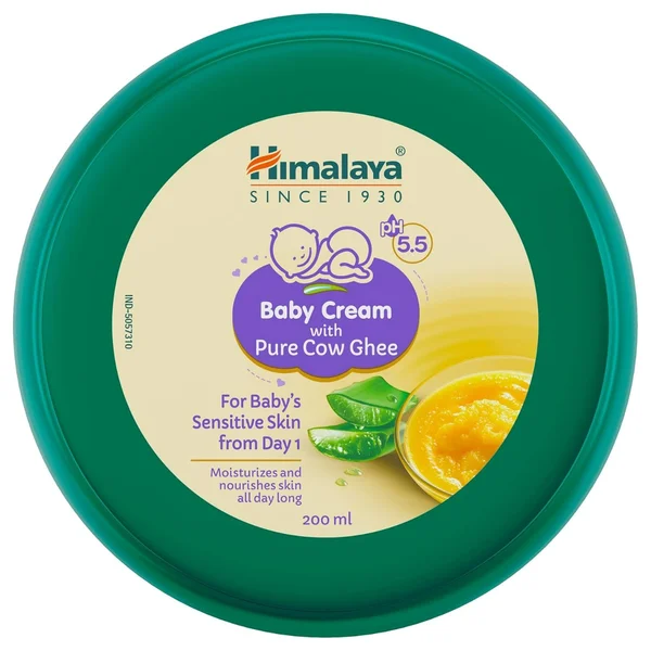 Himalaya Baby pH 5.5 Cream with Pure Cow Ghee, 200 ml, Pack of 1