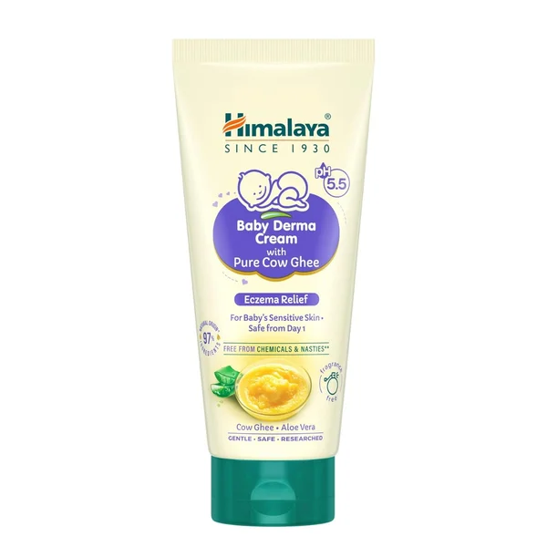 Himalaya Baby Derma pH 5.5 Cream with Pure Cow Ghee, 50 gm, Pack of 1