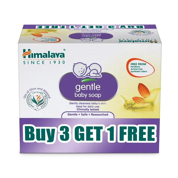 Himalaya Gentle Baby Soap, 4x75 GM (Buy 3 Get 1 Free), Pack of 1