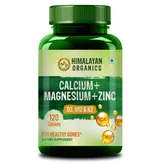Himalayan Organics Calcium+Magnesium+Zinc, 120 Tablets, Pack of 1