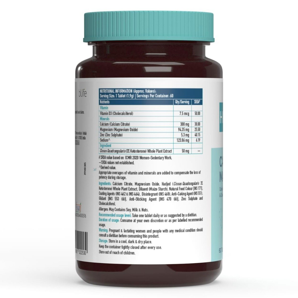HealthKart HK Vitals Calcium+Magnesium+Zinc for Adults, 60 Tablets, Pack of 1 HealthKart HK Vitals Calcium+Magnesium+Zinc for Adults, 60 Tablets, Pack of 1