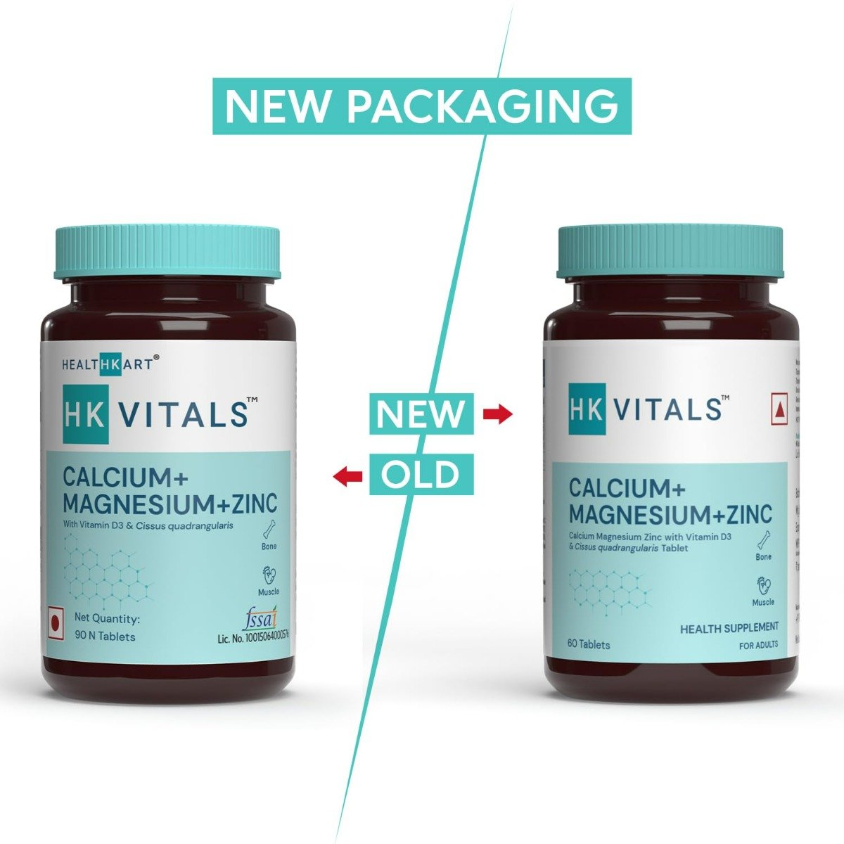 HealthKart HK Vitals Calcium+Magnesium+Zinc for Adults, 60 Tablets, Pack of 1 HealthKart HK Vitals Calcium+Magnesium+Zinc for Adults, 60 Tablets, Pack of 1