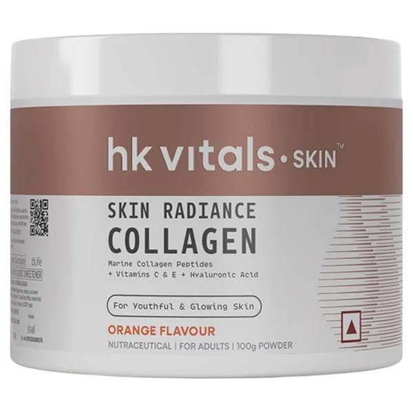 HK Vitals Skin Radiance Collagen Orange Flavour Powder, 100 gm
