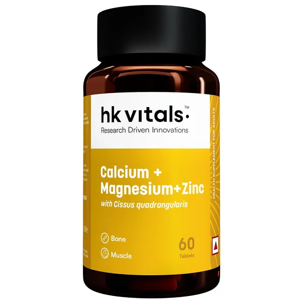 HK Vitals Calcium + Magnesium + Zing, 60 Tablets