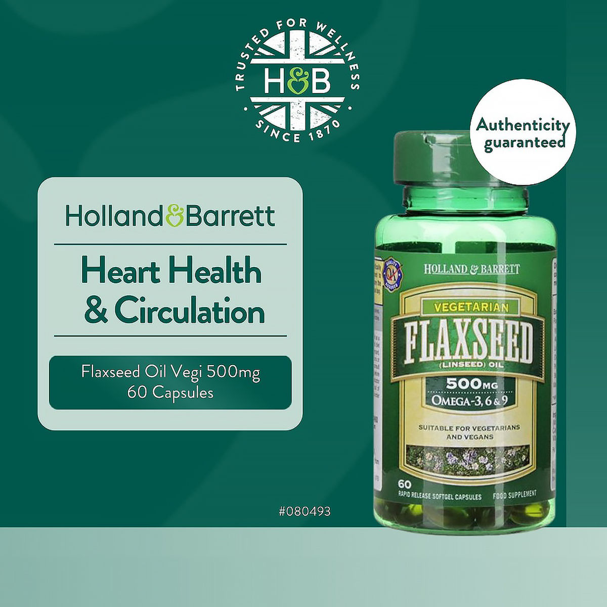 Holland & Barrett Flaxseed Omega369 500 mg, 60 Capsules Price, Uses