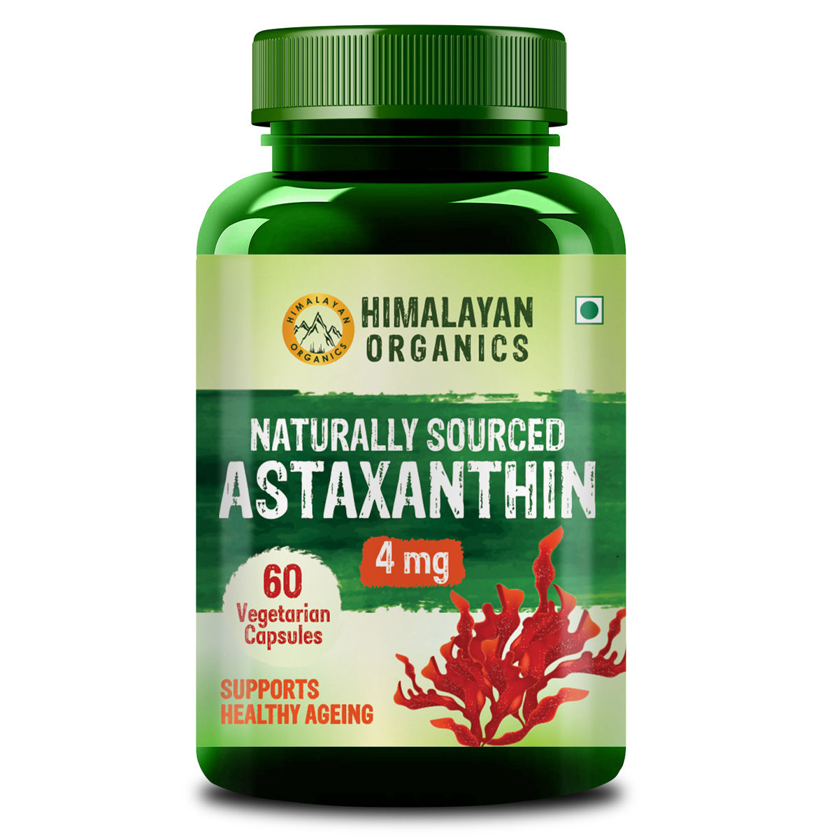 Buy Himalayan Organics Naturally Sourced Astaxanthin 4mg, 60 Capsules Online