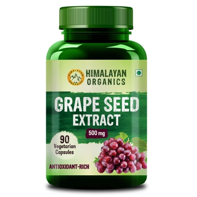 Himalayan Organics Grape Seed Extract 500mg, 90 Capsules, Pack of 1