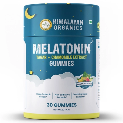 Himalayan Organics Melatonin Tagar + Chamomile Extract Mixed Fruit Flavour, 30 Gummies, Pack of 1